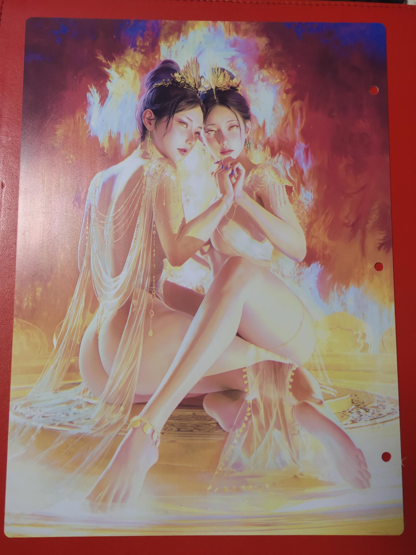 清风卡拍第七期(燎原卡牌为主) 妖姬传九宫卡册挡板一张(紫青烛妖)