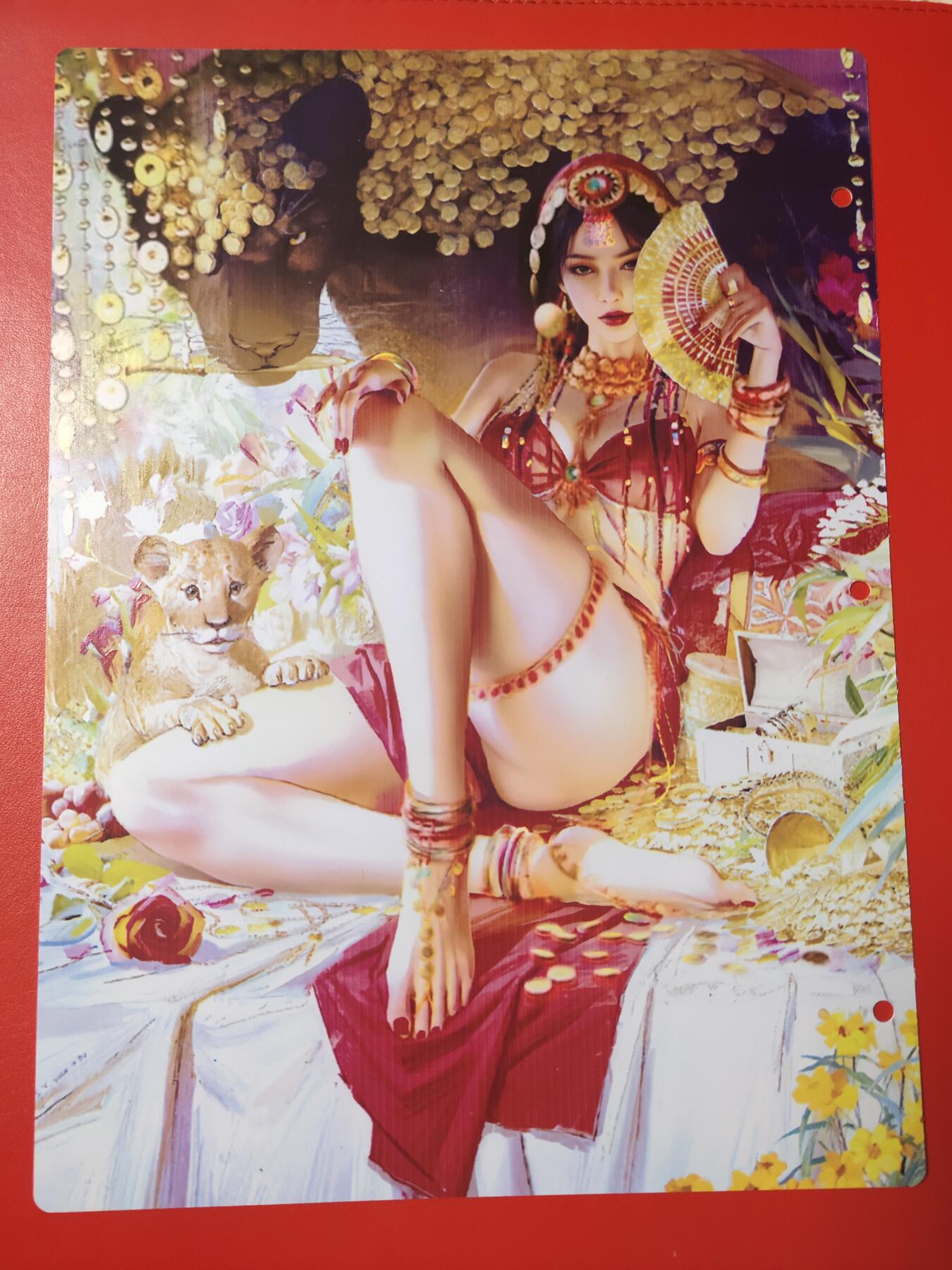 清风卡拍第七期(燎原卡牌为主) 妖姬传九宫卡册挡板一张(财神)