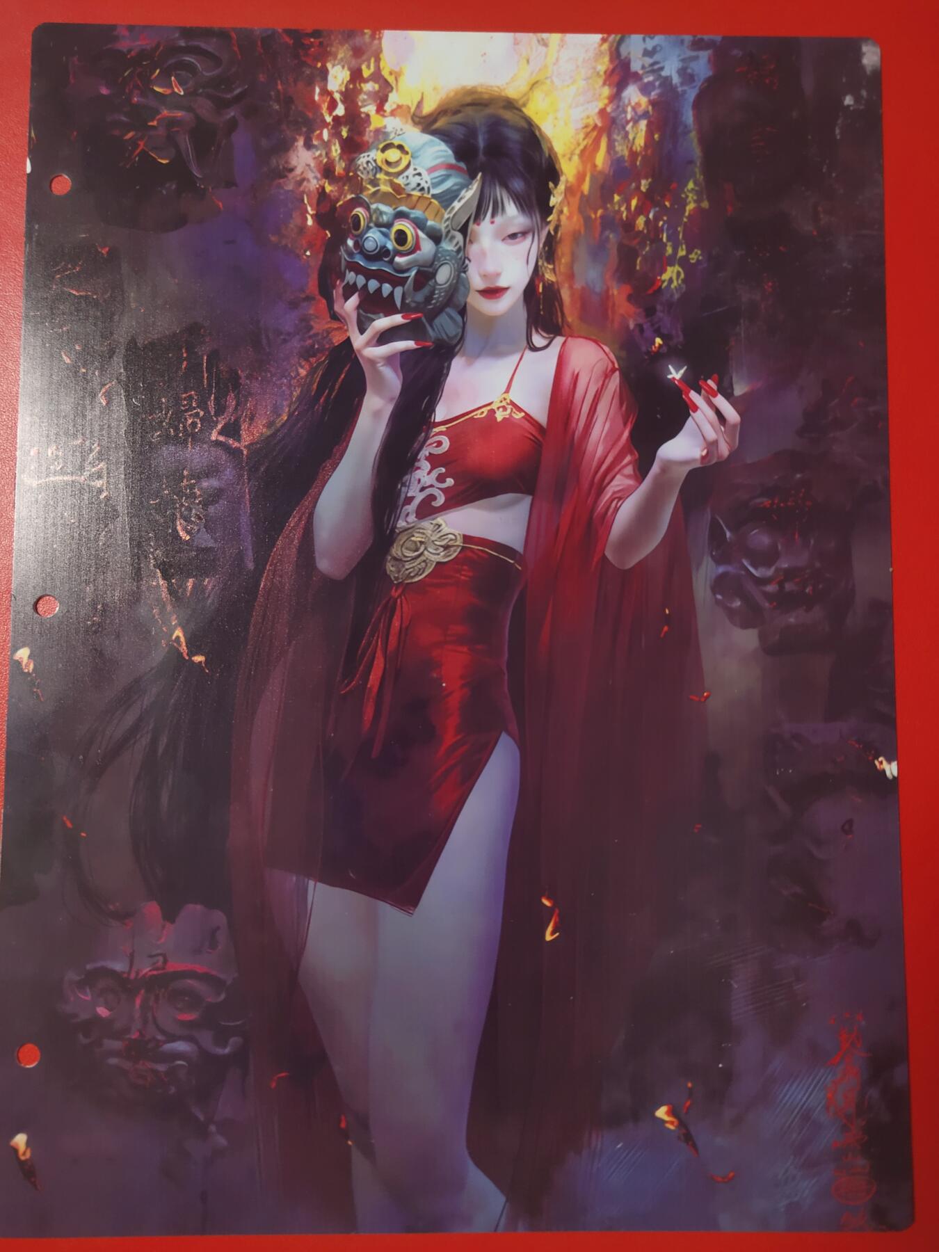 清风卡拍第七期(燎原卡牌为主) 妖姬传九宫卡册挡板一张(红衣)