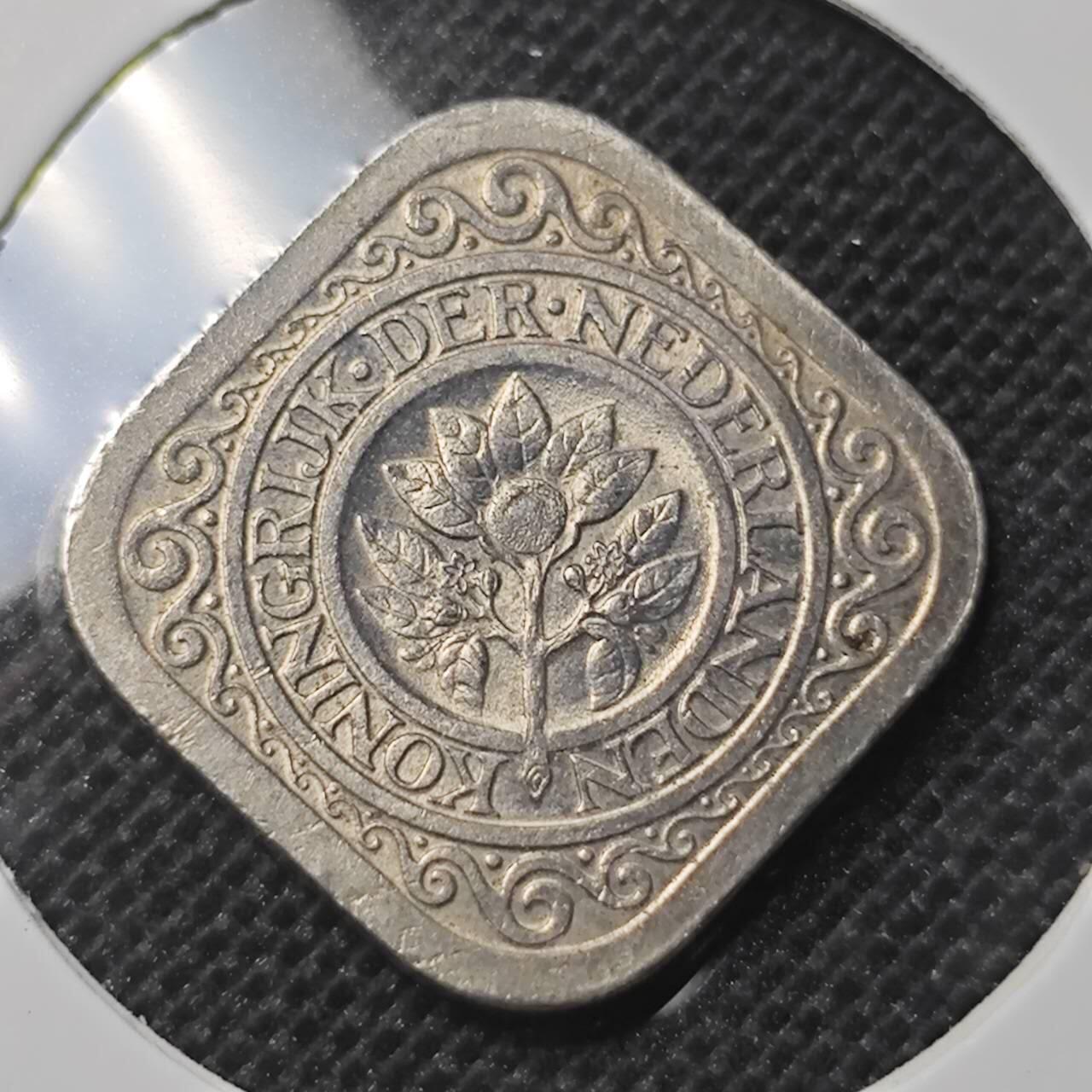 KK钱币收藏小铺 第297期   周末发货 1932荷兰5分 好品