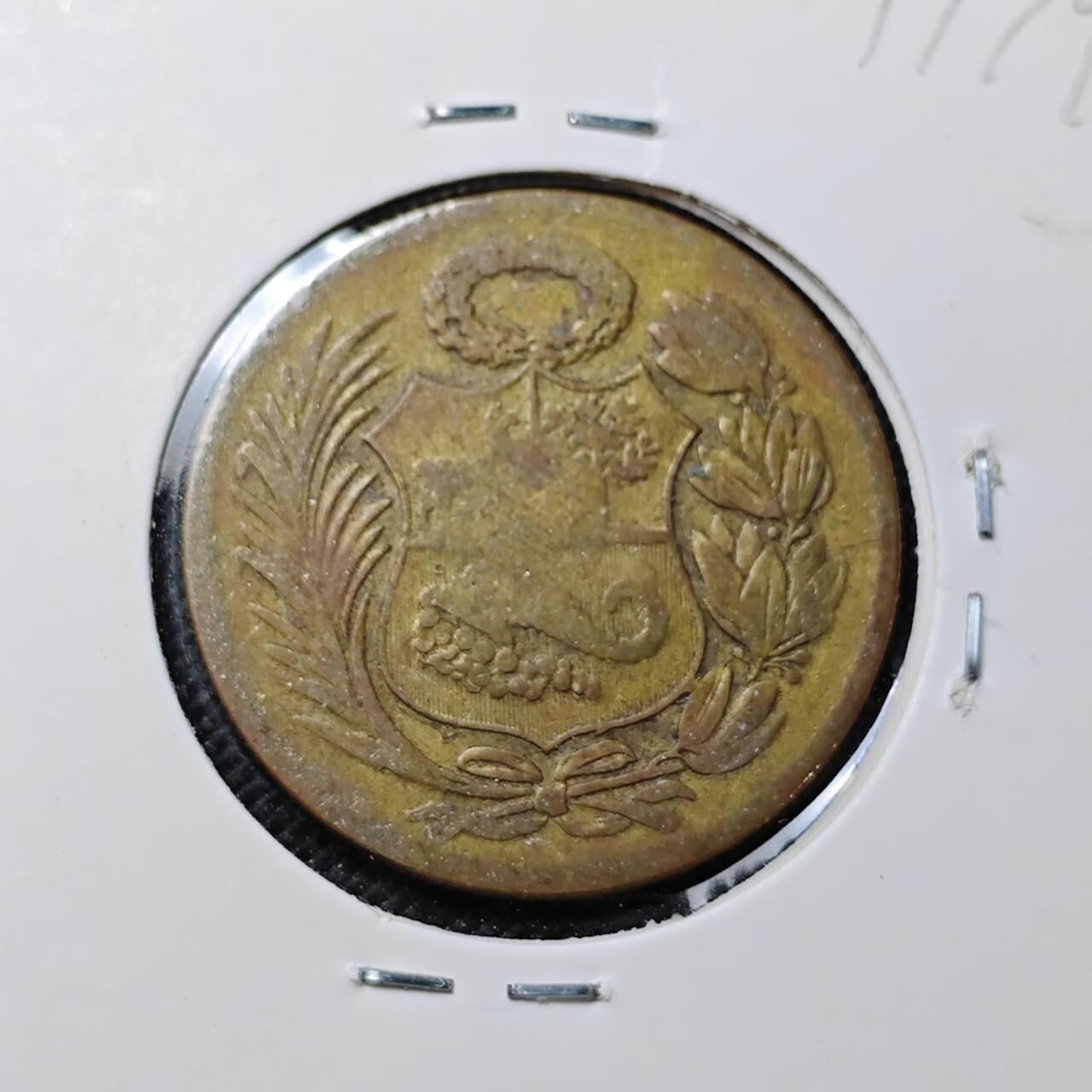 KK钱币收藏小铺 第297期   周末发货 1946秘鲁1/2索尔 