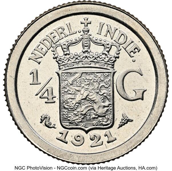 NGC-PF62荷属东印度1/4G金质精制样币