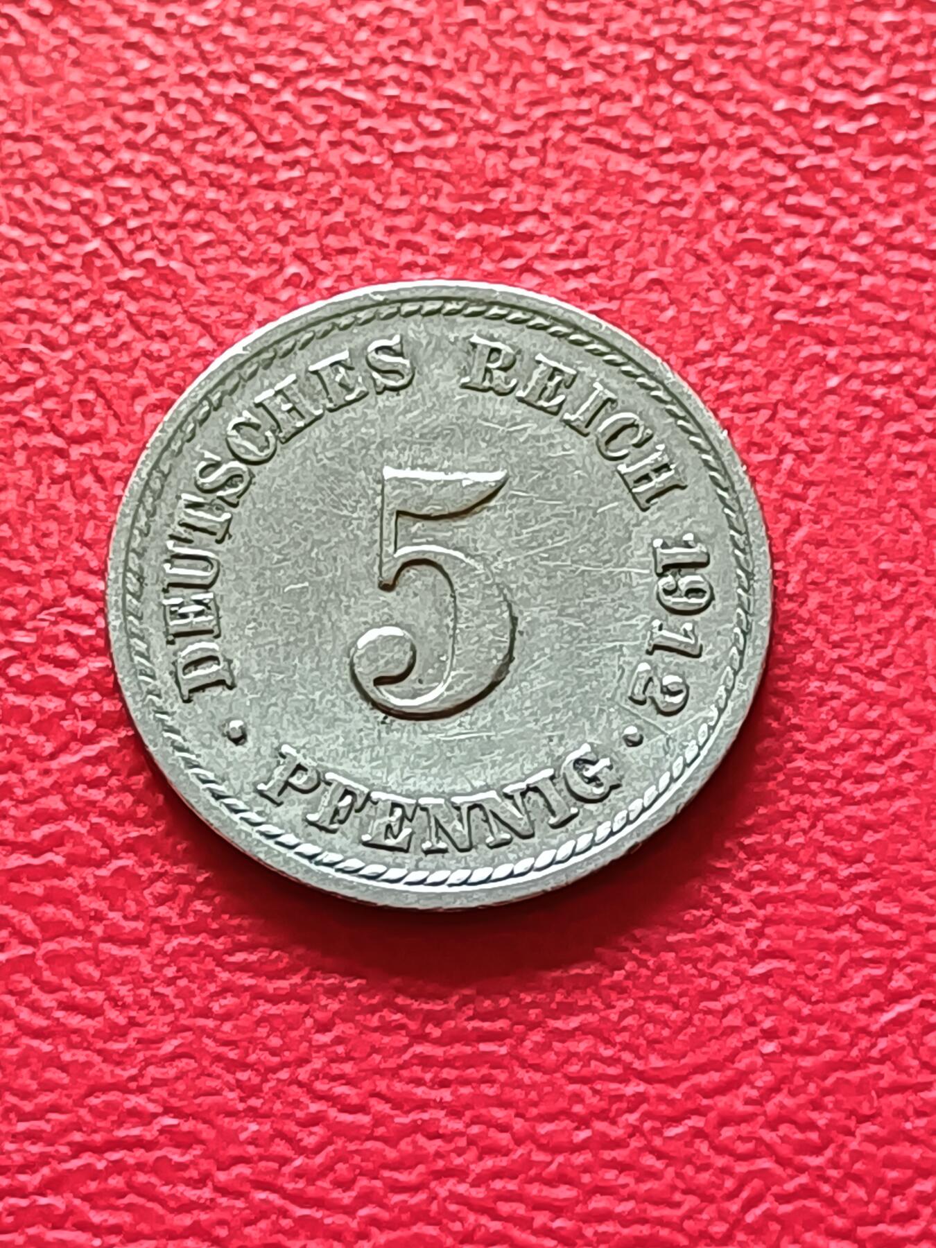 【云涧收藏】第三十六场 德国1912年长翅摩5芬尼