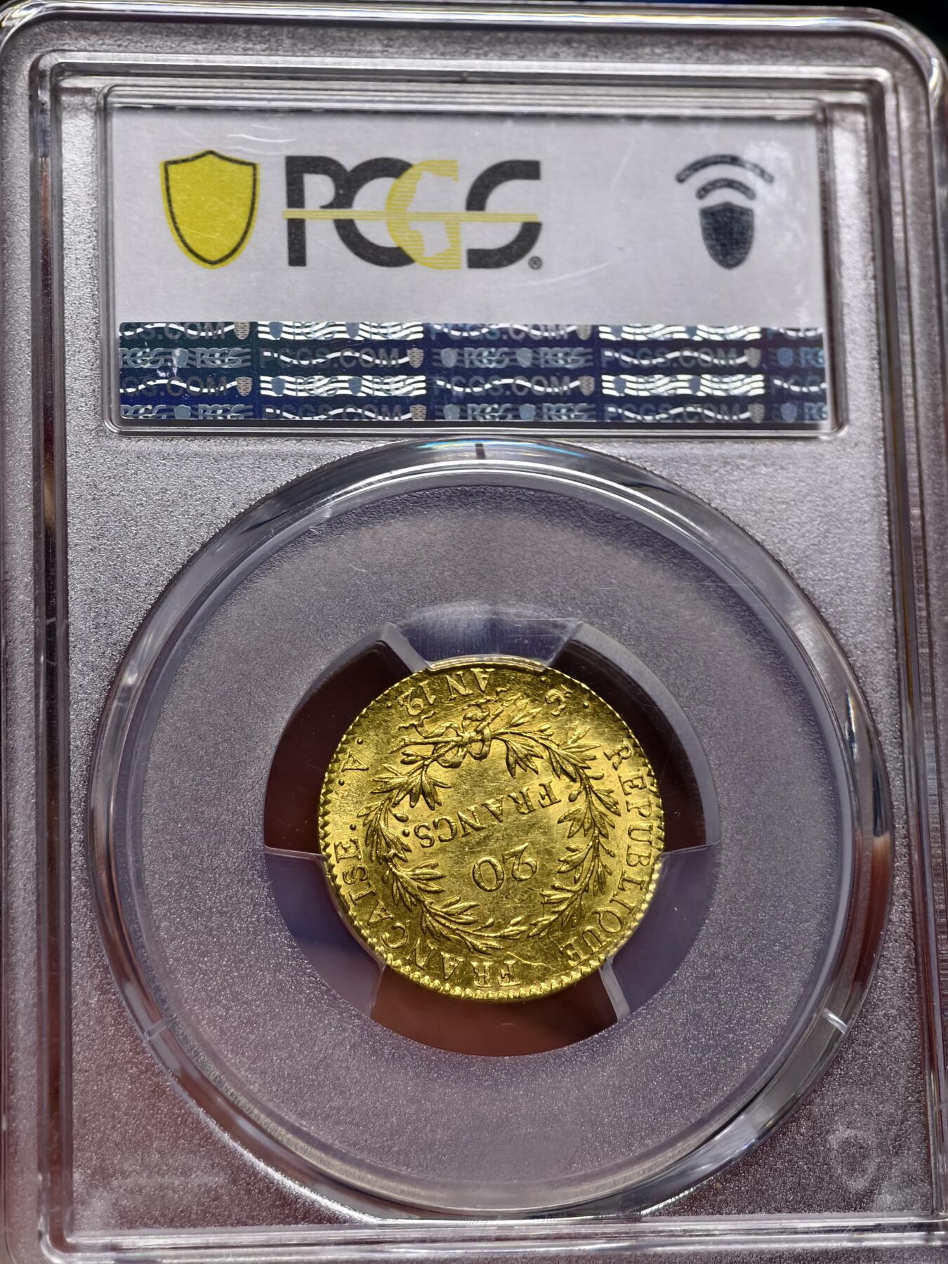 PCGS-MS62法国共和12年（AN12）拿破仑第一执政20法郎金币