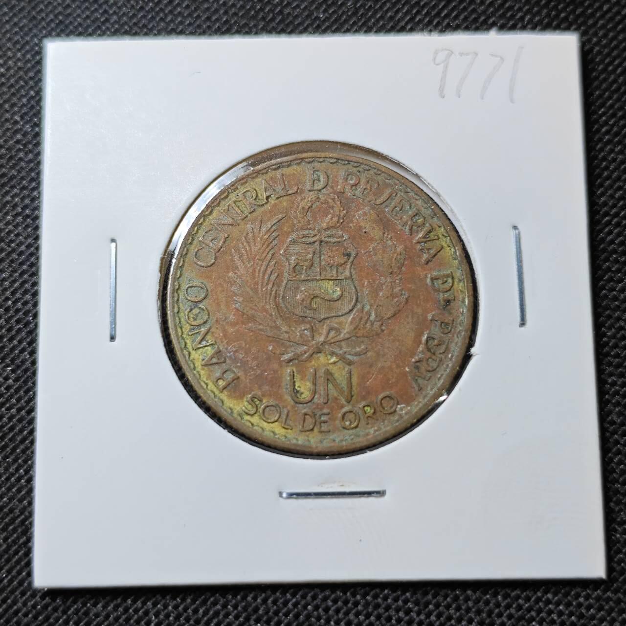KK钱币收藏小铺 第297期   周末发货  1965秘鲁马力造币厂纪念币 1索尔铜币