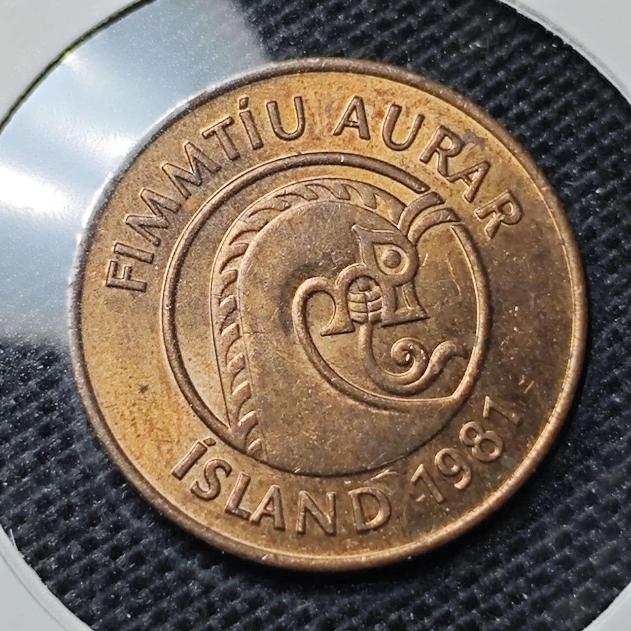 KK钱币收藏小铺 第297期   周末发货  1981冰岛50奥拉