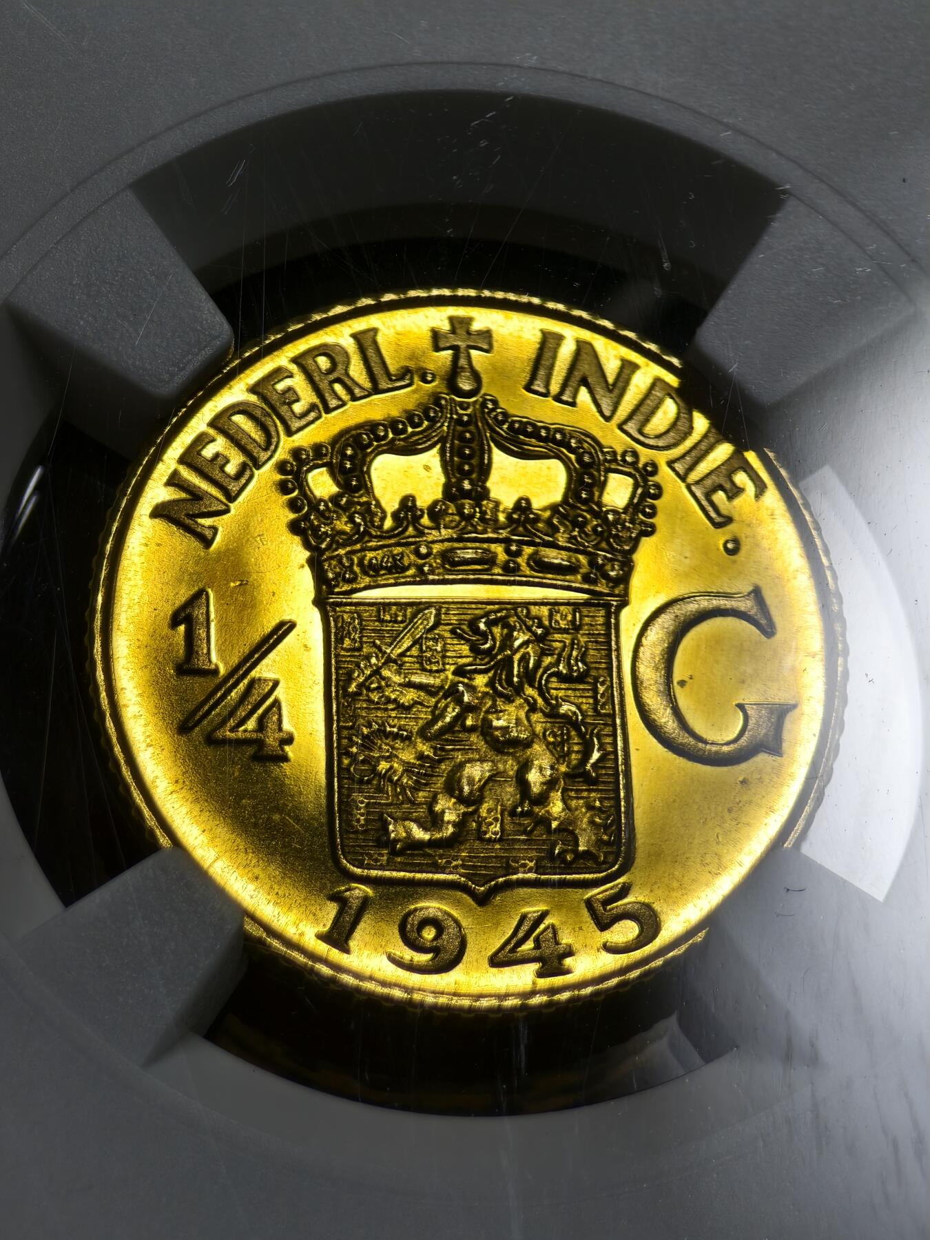 NGC-PF62荷属东印度1/4G金质精制样币