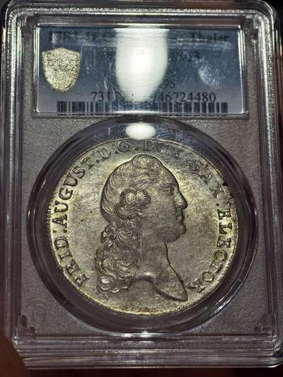 PCGS-MS63德国1783年萨克森王国协定泰勒银币 - PCGS-MS63德国1783年萨克森王国协定泰勒银币