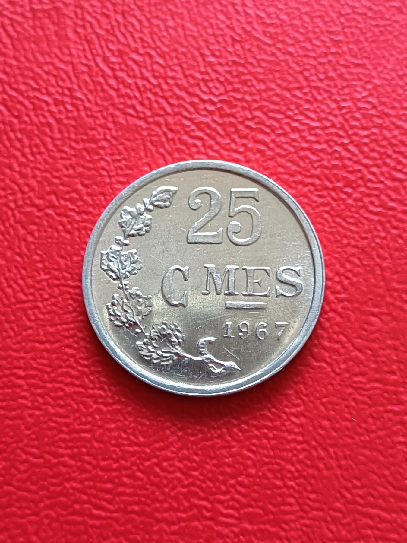 【云涧收藏】第三十六场 卢森堡1967年25分，UNC