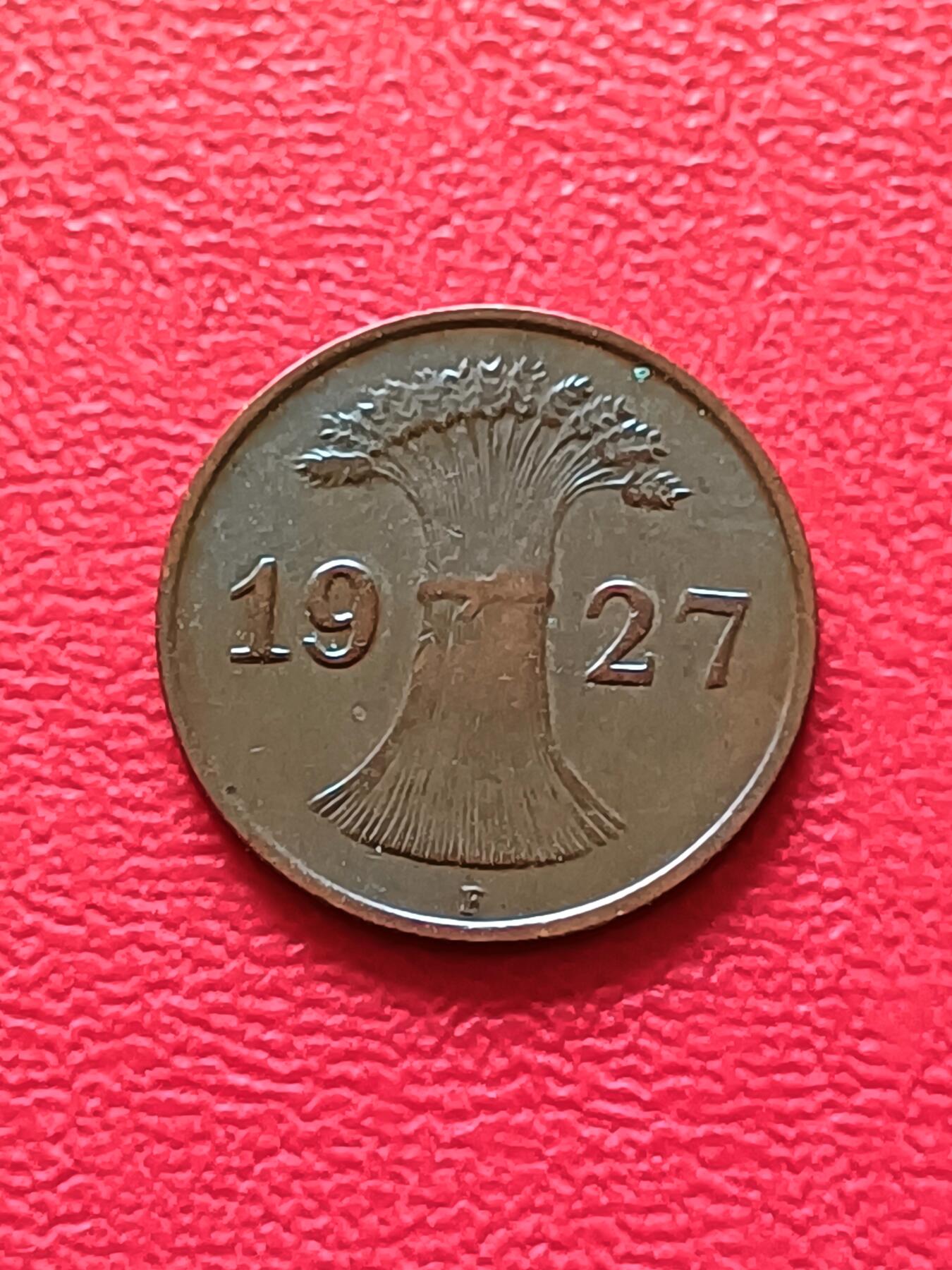 【云涧收藏】第三十六场 德国魏玛1927年F标1芬尼