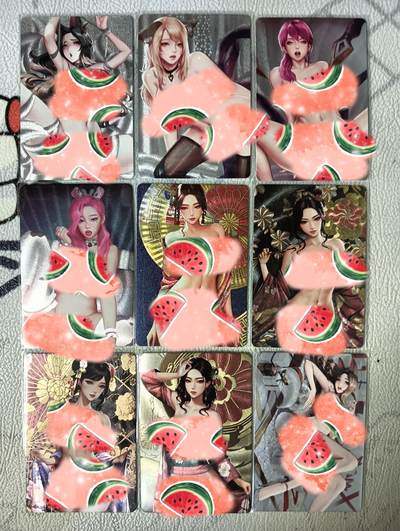 花开卡拍第26期（品控勿拍!!!收拍品，不寄存，运费5元，自制卡难免瑕疵，可能存在轻微撞角爆边等出厂瑕疵，品控介意勿拍！） - 砖家绝版艺术卡 粗闪9张
