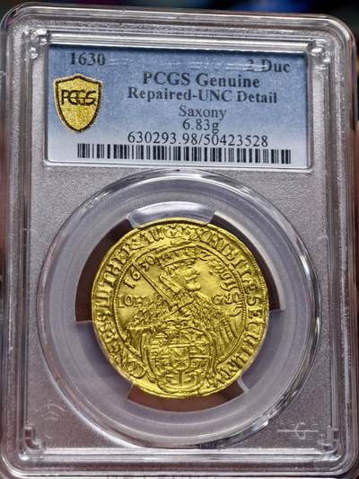 PCGS-UNCD德国1630年萨克森选帝侯“奥格斯堡信纲100年”纪念2杜卡特金币 - PCGS-UNCD德国1630年萨克森选帝侯“奥格斯堡信纲100年”纪念2杜卡特金币
