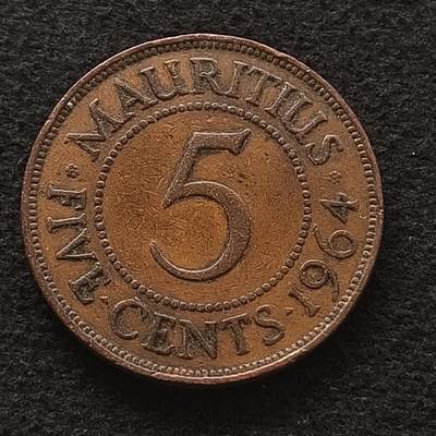 【全场包邮】纯粹捡漏拍435场 - 毛里求斯1964年5分铜币