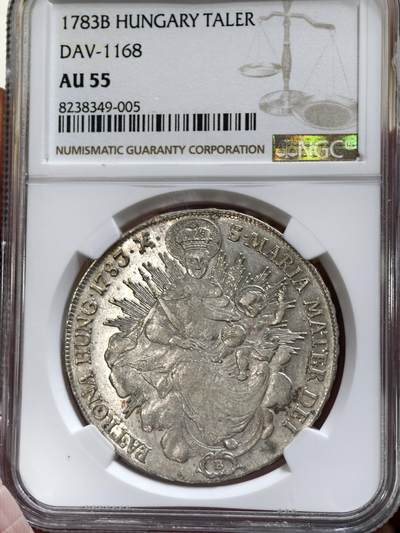 NGC-AU55匈牙利1783年克雷姆尼察圣母抱婴泰勒银币 - NGC-AU55匈牙利1783年克雷姆尼察圣母抱婴泰勒银币