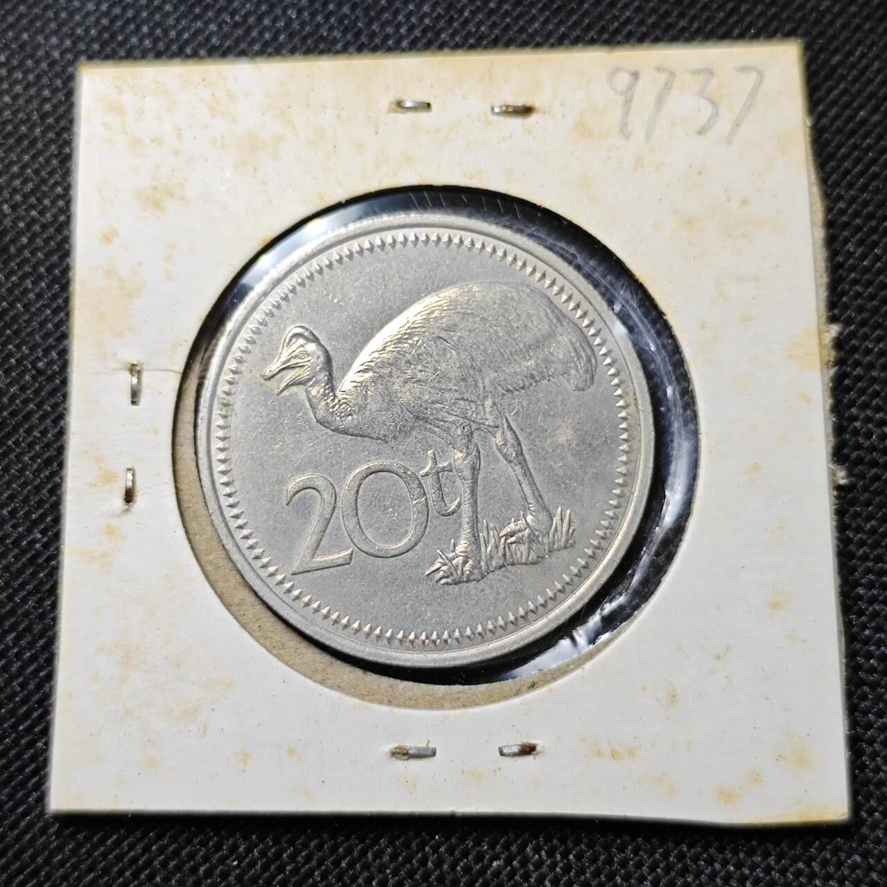 KK钱币收藏小铺 第297期   周末发货 1975巴布亚新几内亚20托伊 