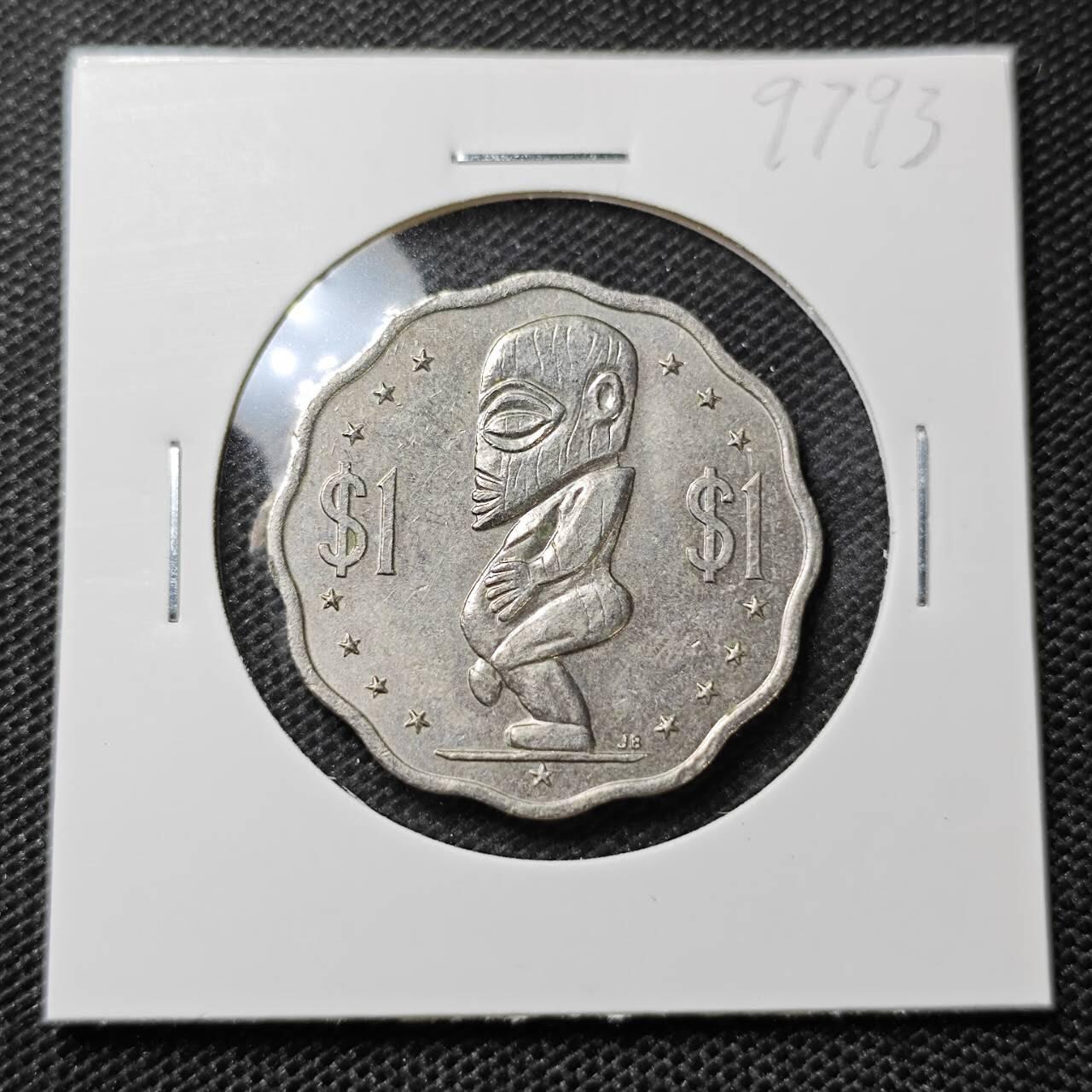 KK钱币收藏小铺 第297期   周末发货 1987库克群岛1元 纪念币