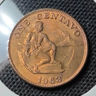 KK钱币收藏小铺 第298期 2月预留时间 周末发货 - 1963菲律宾1分铜币 好品 