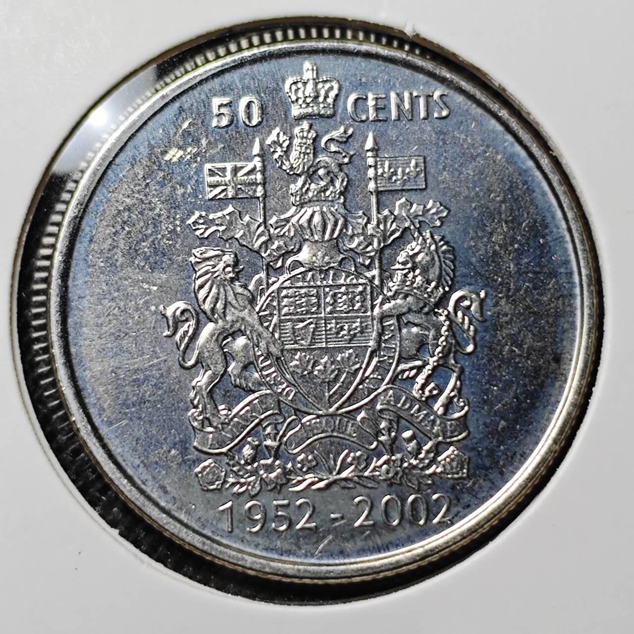 KK钱币收藏小铺 第298期 2月预留时间 周末发货 2002加拿大50分 纪念币