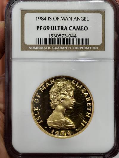 NGC-PF69UC英属马恩岛1984年天使屠龙一盎司精制金币 - NGC-PF69UC英属马恩岛1984年天使屠龙一盎司精制金币