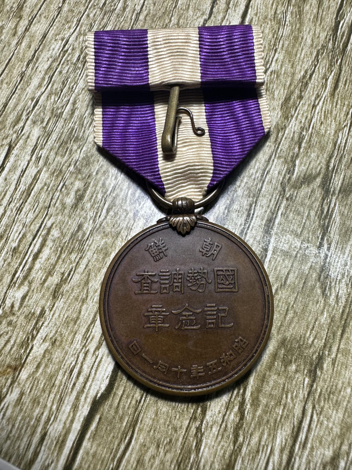 钱币，章 超级罕见章！朝鲜国势调查纪念章