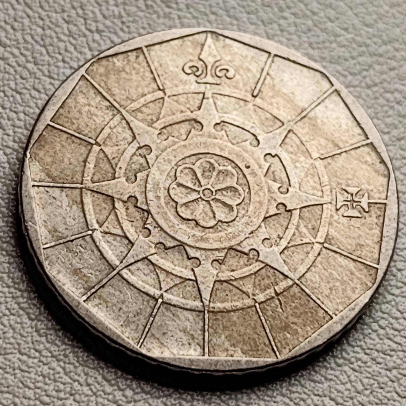 泉币菌-第38场-各国散币 葡萄牙1988年20埃斯库多 航海罗盘 铜镍币 外国硬币 26.5mm