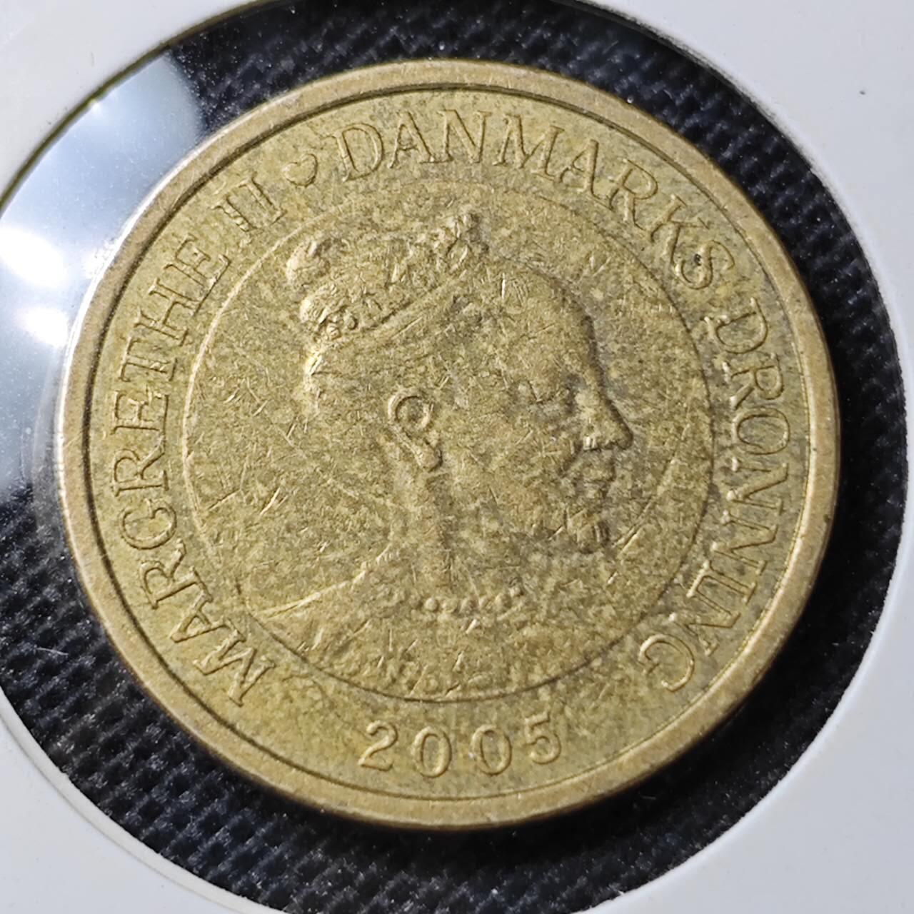 KK钱币收藏小铺 第298期 2月预留时间 周末发货  2005丹麦10克郎 纪念币