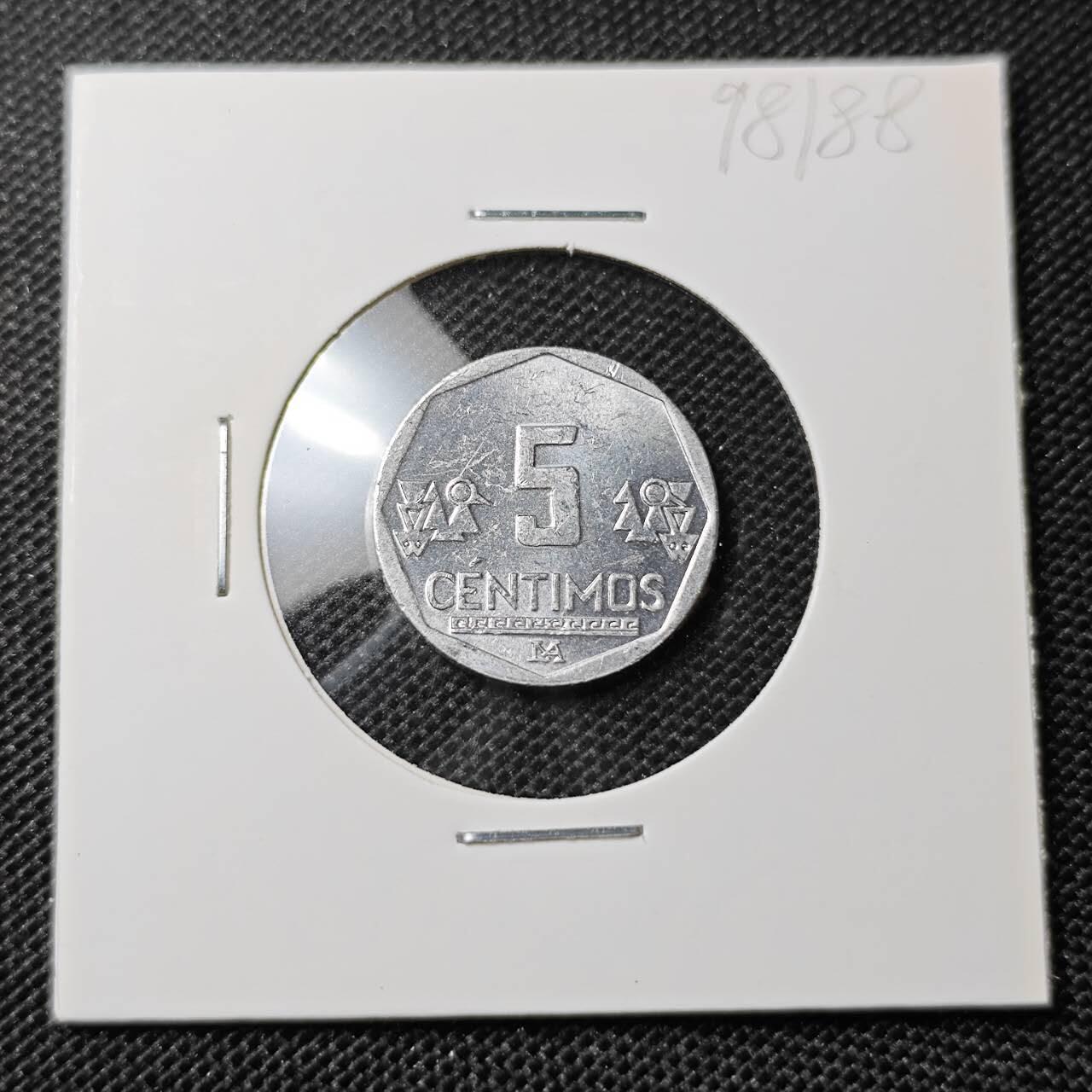KK钱币收藏小铺 第298期 2月预留时间 周末发货  2018秘鲁5分