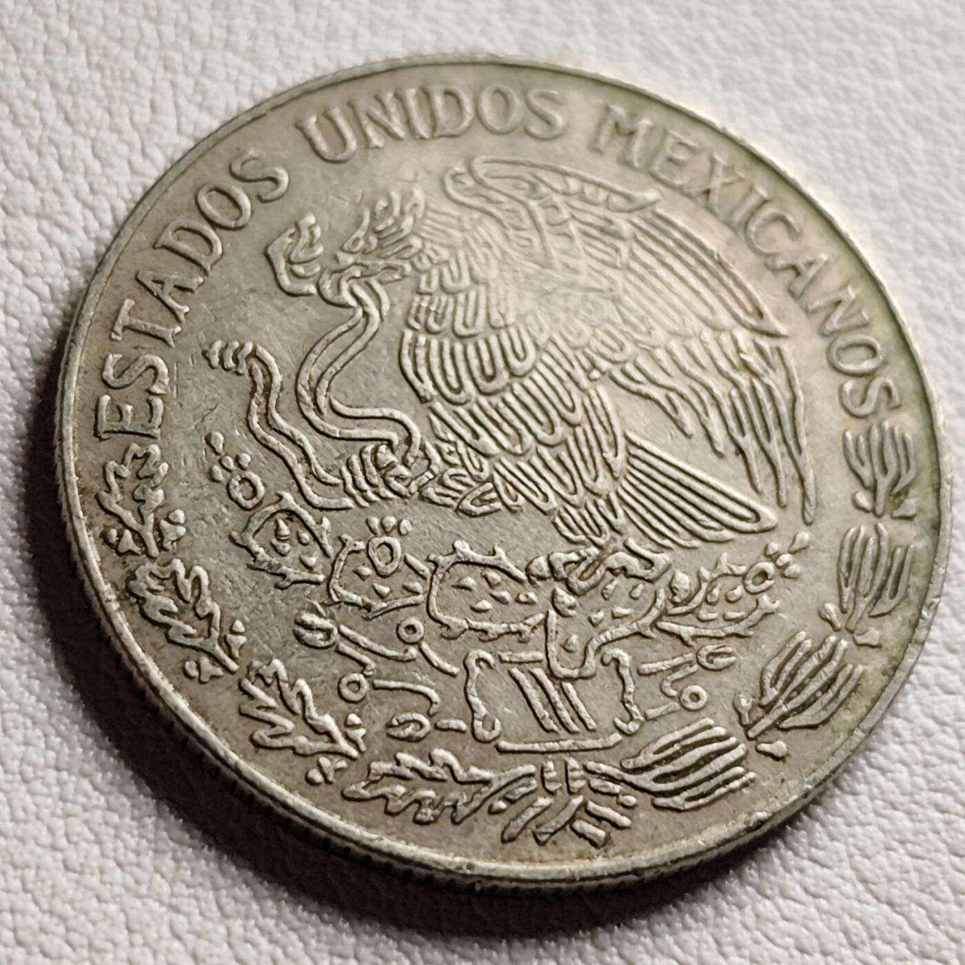 泉币菌-第38场-各国散币 墨西哥1976年 1比索镍币 独立战争领袖莫雷洛斯 29mm