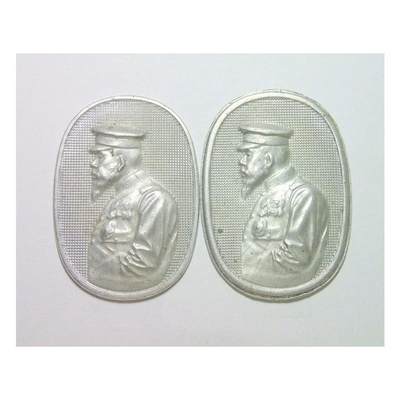 单枚价 日本明治天皇老年军装像高浮雕精制大镀银章 薄版 30×40MM 3克 - 单枚价 日本明治天皇老年军装像高浮雕精制大镀银章 薄版 30×40MM 3克
