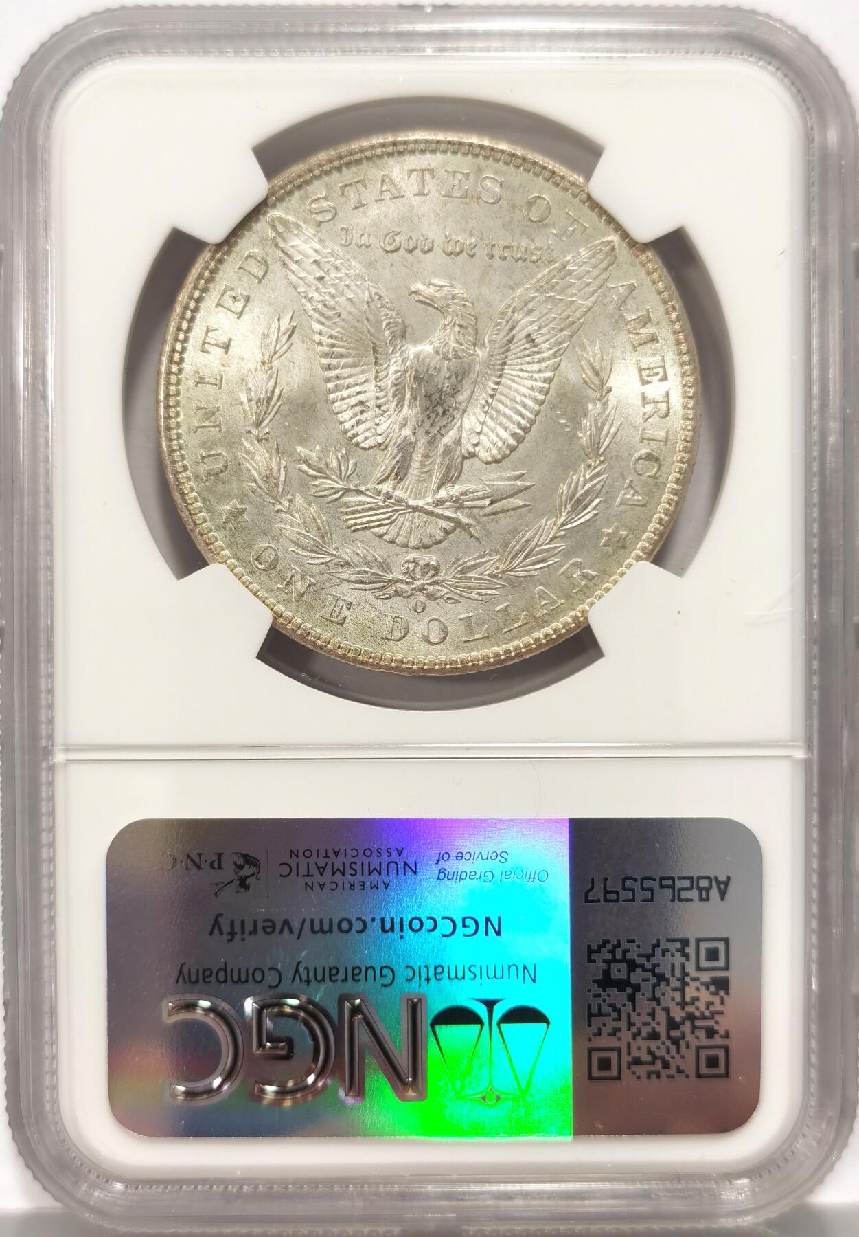 【麦稀奇收藏嘉年华】 博洋堂美国及美洲钱币专场拍卖②暨第127期（全场包邮） NGC MS64 美国1902年O版摩根银币，币面干净利落，非常漂亮