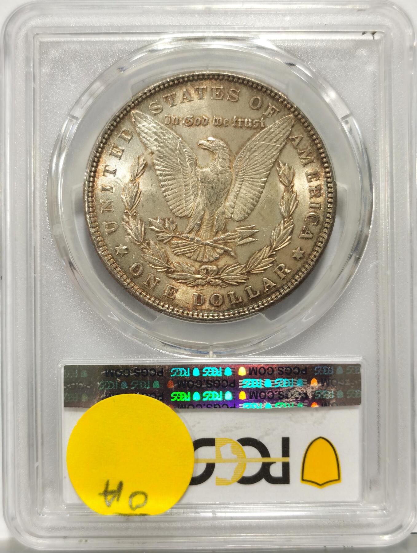 【麦稀奇收藏嘉年华】 博洋堂美国及美洲钱币专场拍卖②暨第127期（全场包邮） 1886年美国摩根银币PCGS-MS63，原汁原味五彩老包浆，包浆醇厚，打制深峻，转光强烈细节优秀，状态极佳