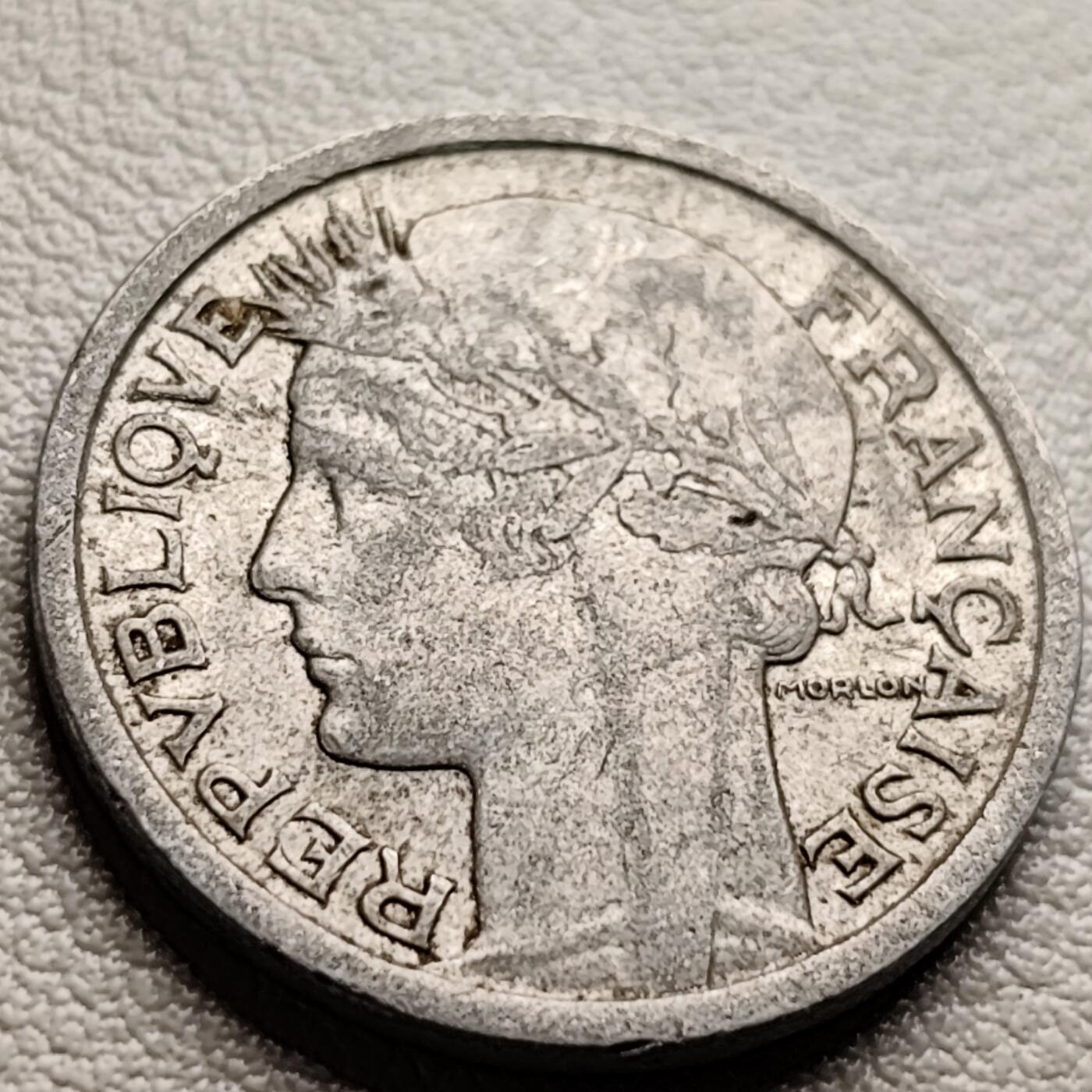 泉币菌-第38场-各国散币 法国1948年 1法郎铝币 23mm 谷物丰收女神