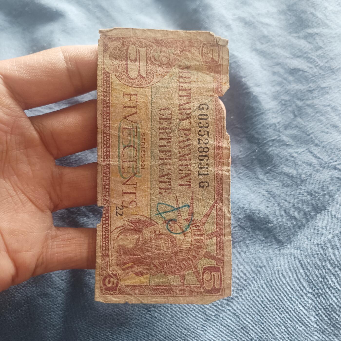 泡泡币外币第五十一场可代拍15038385335微信 美国军票