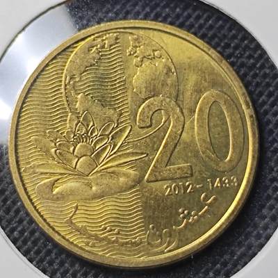 KK钱币收藏小铺 第298期 2月预留时间 周末发货 - 2012摩洛哥20分 
