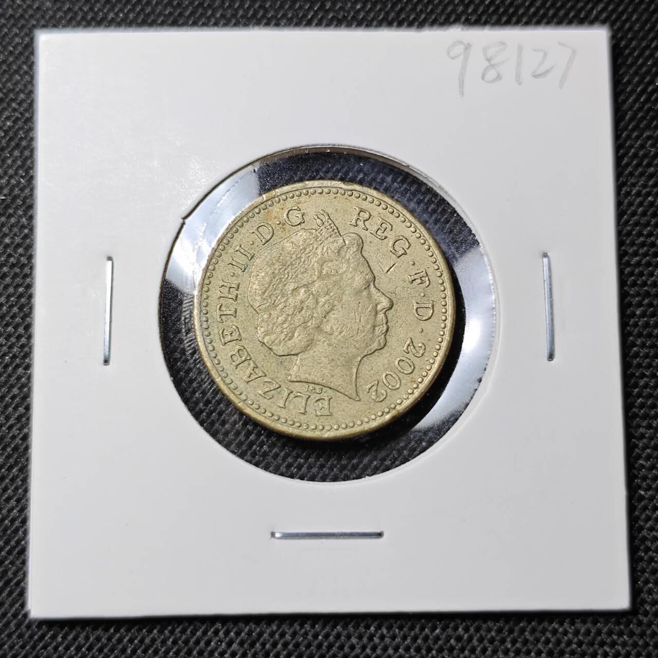 KK钱币收藏小铺 第298期 2月预留时间 周末发货 2002英国1镑 