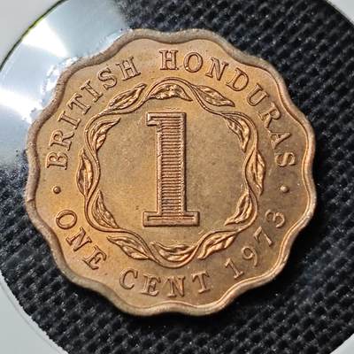 KK钱币收藏小铺 第298期 2月预留时间 周末发货 - 1973英属洪都拉斯 1分 好品铜币