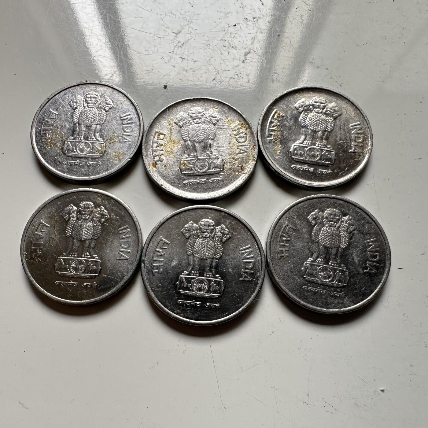 🌹外币初藏🌹🐯2025年第64场  每周二四六晚8️⃣点 接代拍 印度10派沙6枚