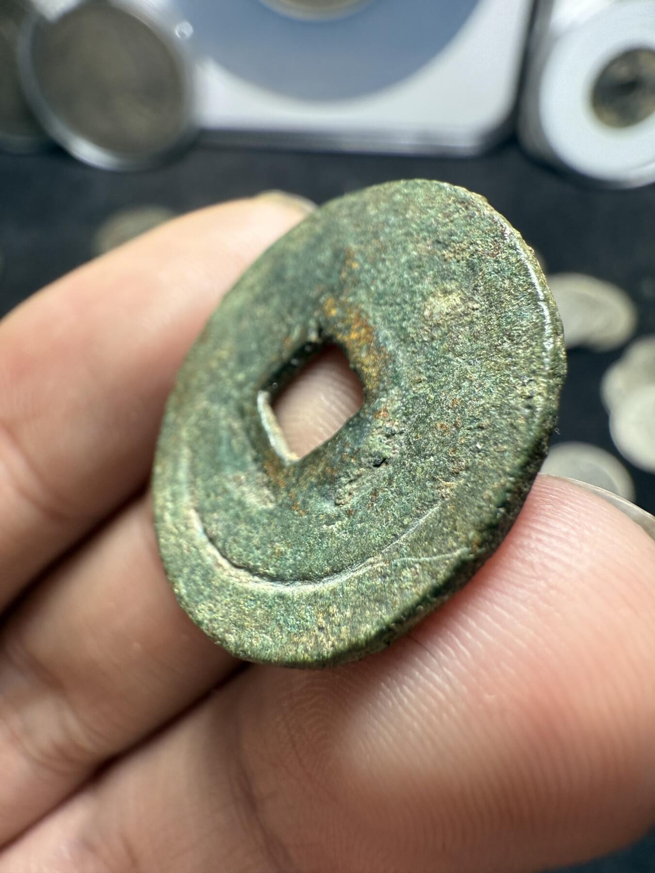 南宋泉阁俄币 外币 国币 专场第十二期【送拍无额外佣金】 唐 突厥汗国 突骑施汗钱 24mm 大样 字口图案还行 通货好品