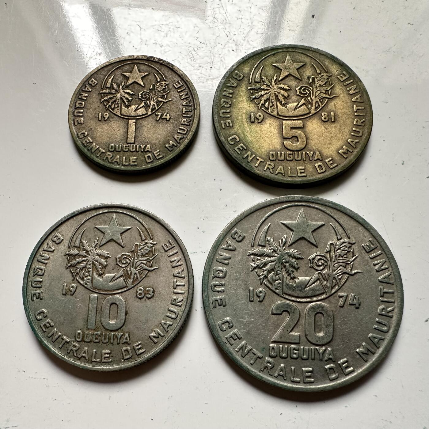 🌹外币初藏🌹🐯2025年第64场  每周二四六晚8️⃣点 接代拍 毛里塔尼亚四枚