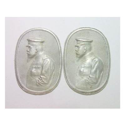 单枚价 日本明治天皇老年军装像高浮雕精制大镀银章 薄版 30×40MM 3克 - 单枚价 日本明治天皇老年军装像高浮雕精制大镀银章 薄版 30×40MM 3克