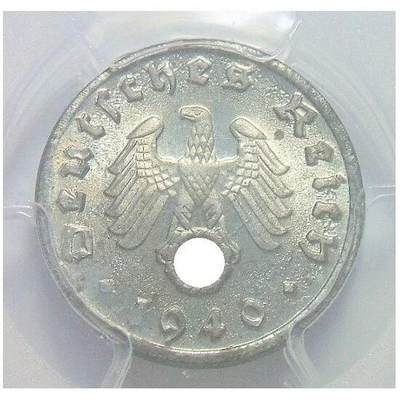 金盾PCGS MS65 德国第三帝国1940年D版1芬尼 难得开卷原光 - 金盾PCGS MS65 德国第三帝国1940年D版1芬尼 难得开卷原光