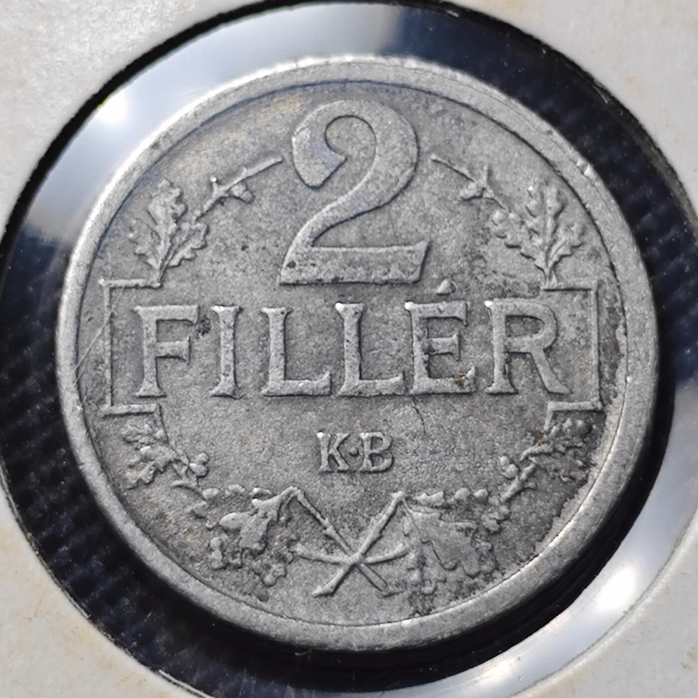 KK钱币收藏小铺 第300期 百期特拍3连拍第2场  周末发货  1916匈牙利卡尔一世2菲勒铁币
