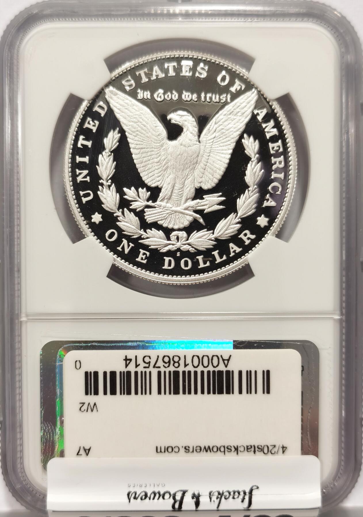 【麦稀奇收藏嘉年华】 博洋堂美国及美洲钱币专场拍卖②暨第127期（全场包邮） NGC PF70UC 美国2023年S版摩根复刻精制1美元精制银币，罕见70分满分精制币，公民铸币咨询委员会主席Thomas J. Uram签名特殊标签4