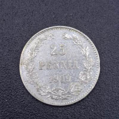 【淘币小摊】实时拍第六百六十九拍 银币套币场  满百包邮可预留二周 每周一统一发货  - 芬兰1909年25芬妮银币