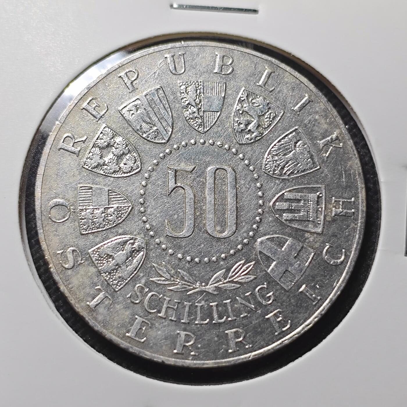 KK钱币收藏小铺 第299期 百期特拍3连拍第1场  周末发货  1964奥地利50先令纪念银币20克900高银
