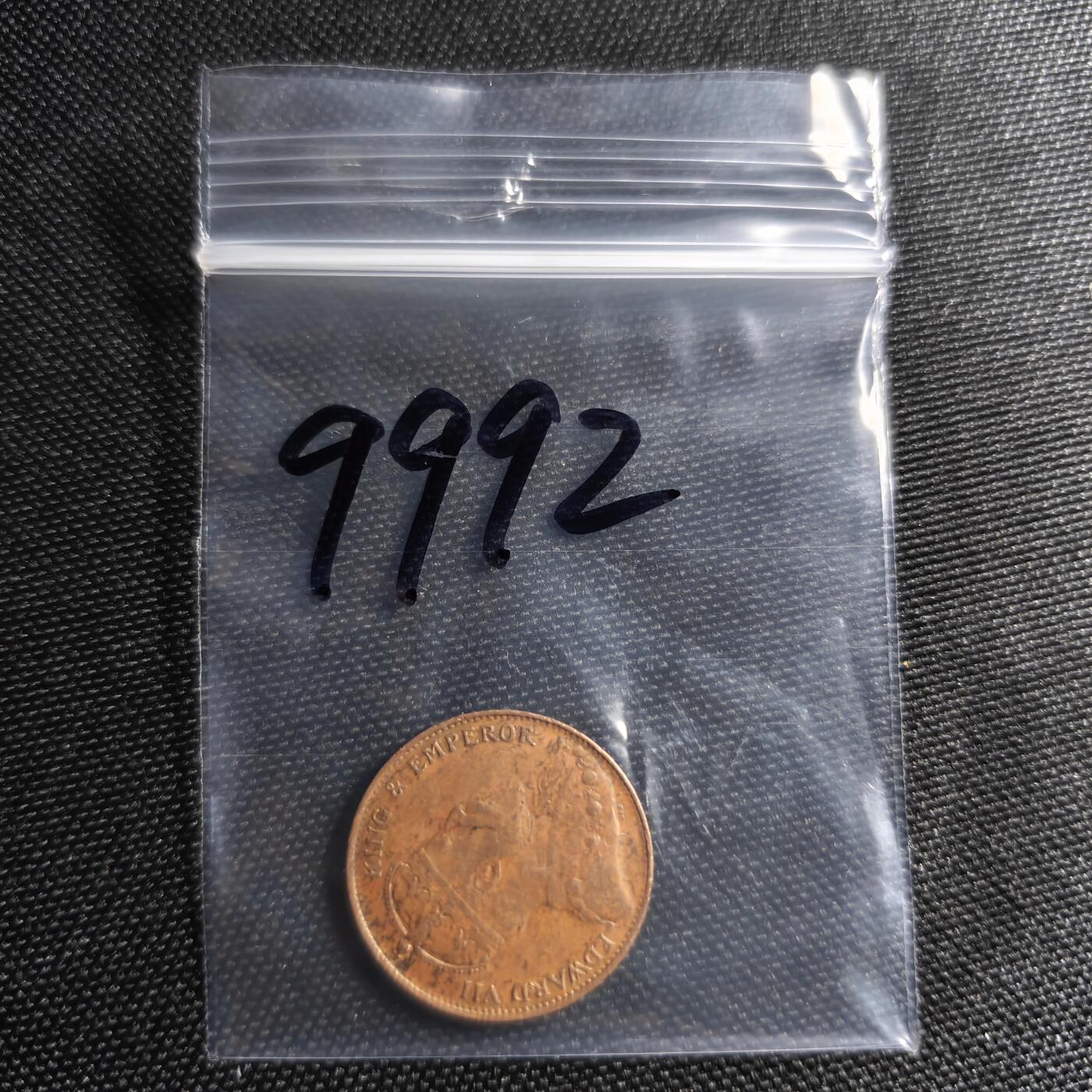 KK钱币收藏小铺 第299期 百期特拍3连拍第1场  周末发货  1910英属锡兰爱七 1分铜币