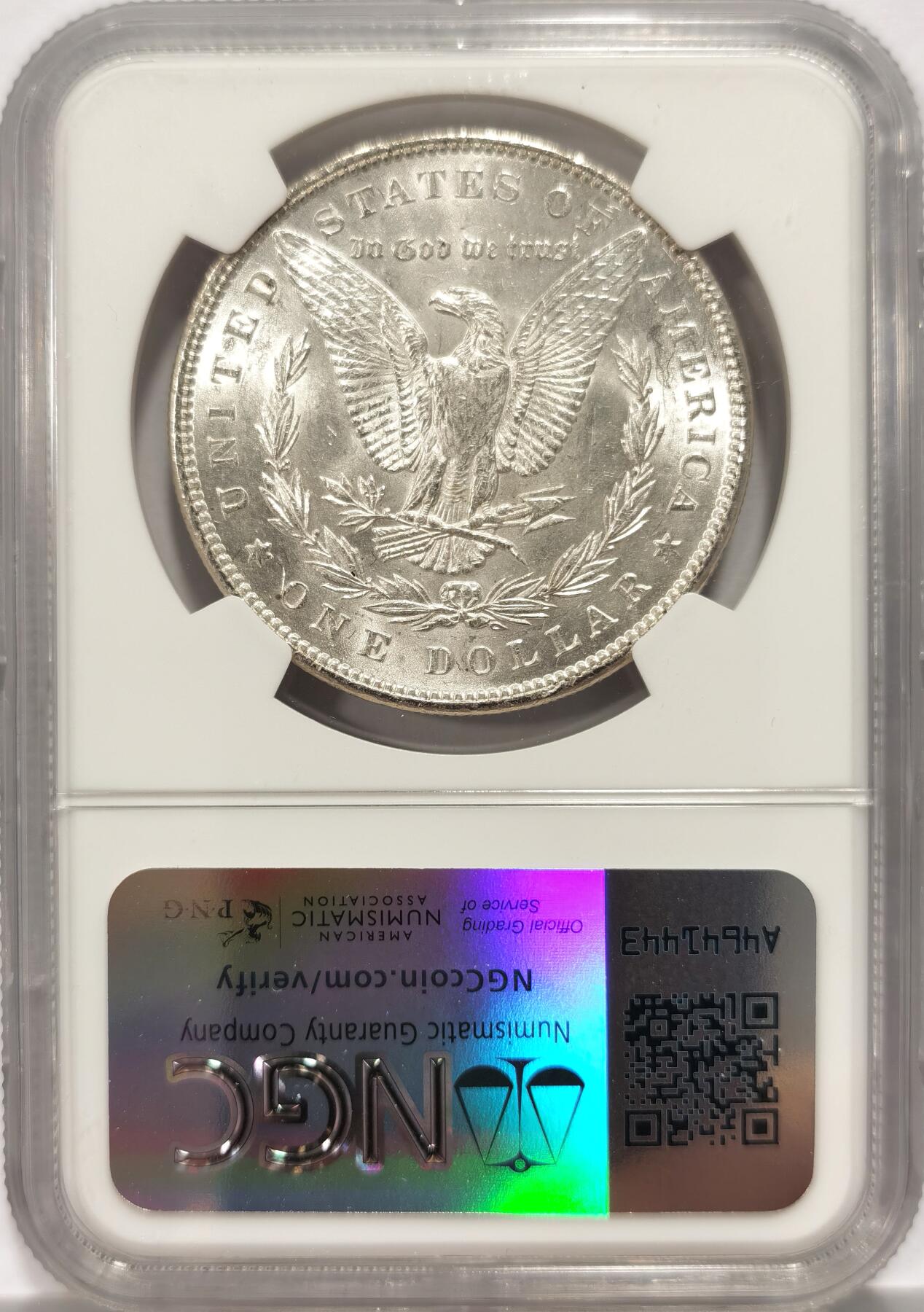 【麦稀奇收藏嘉年华】 博洋堂美国及美洲钱币专场拍卖②暨第127期（全场包邮） NGC MS63 美国1889年摩根银币，币面干净利落，非常漂亮