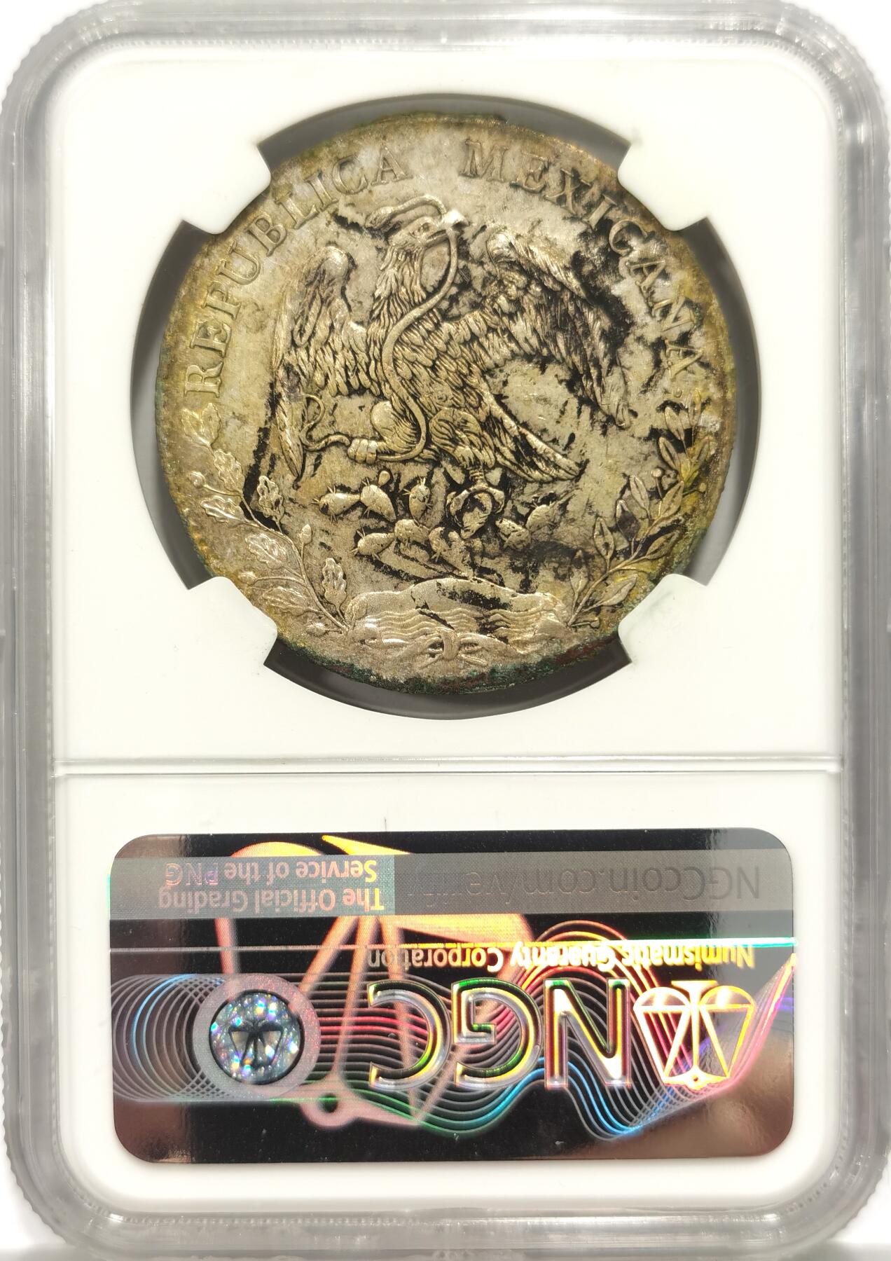 【麦稀奇收藏嘉年华】 博洋堂美国及美洲钱币专场拍卖②暨第127期（全场包邮） NGC AU 墨西哥花边鹰洋1894MO AM 双面墨 无戳好品全羽毛