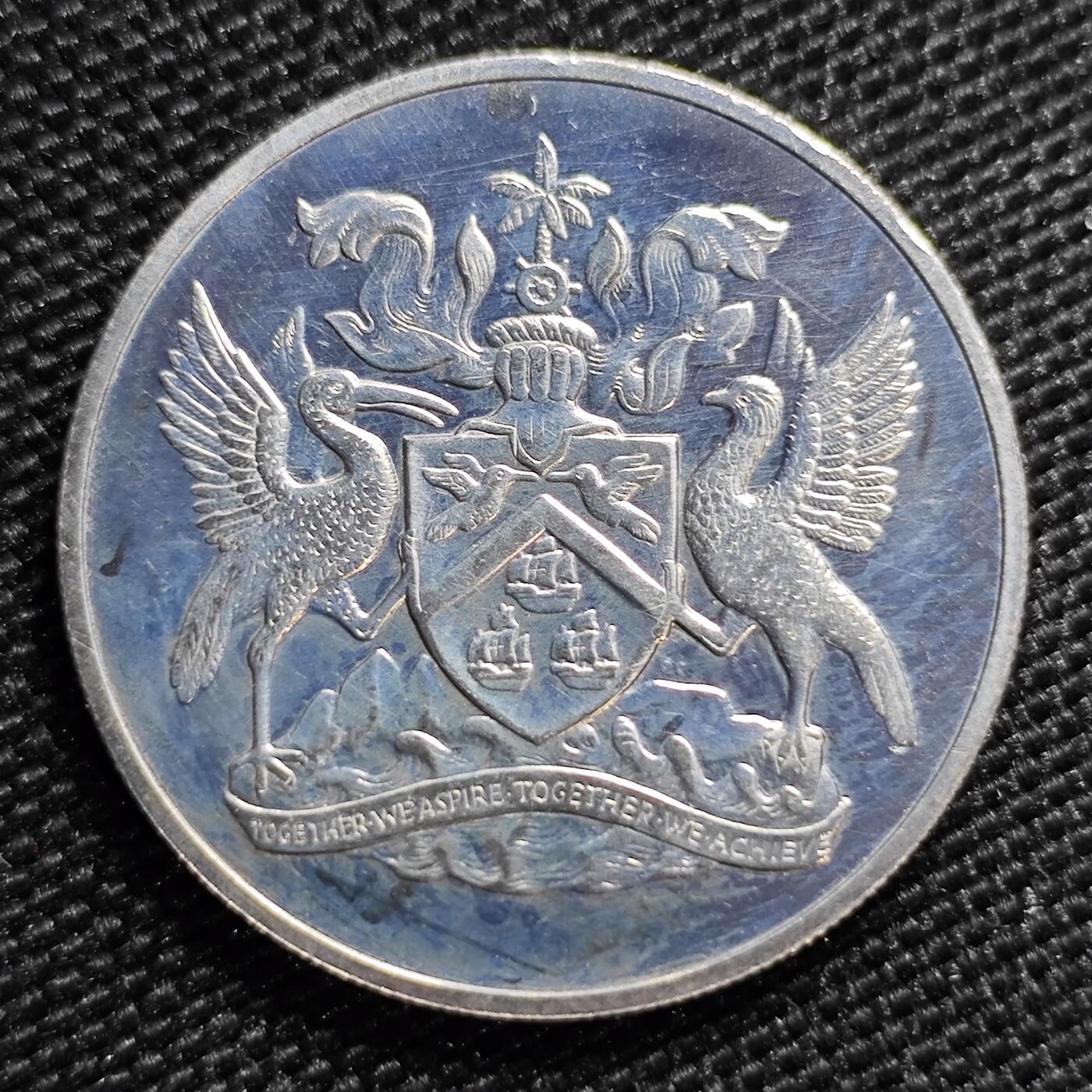 KK钱币收藏小铺 第299期 百期特拍3连拍第1场  周末发货  1970特立尼达和多巴哥50分精制币
