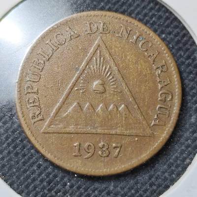 KK钱币收藏小铺 第299期 百期特拍3连拍第1场  周末发货 - 1937 尼加拉瓜1分铜币